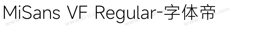 MiSans VF Regular字体转换